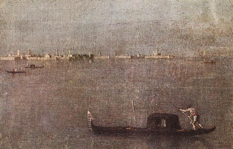 GUARDI, Francesco Gondola in the Lagoon dfhg Sweden oil painting art